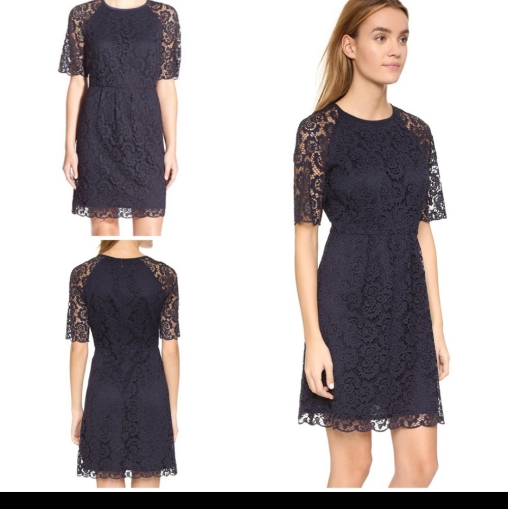 Madewell Lace Navy blue dress size 8